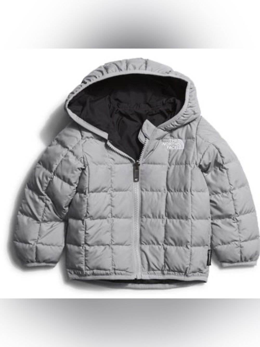The North Face Eco Thermoball Hooded Puffer Jacket - Light Gray (6-12months)